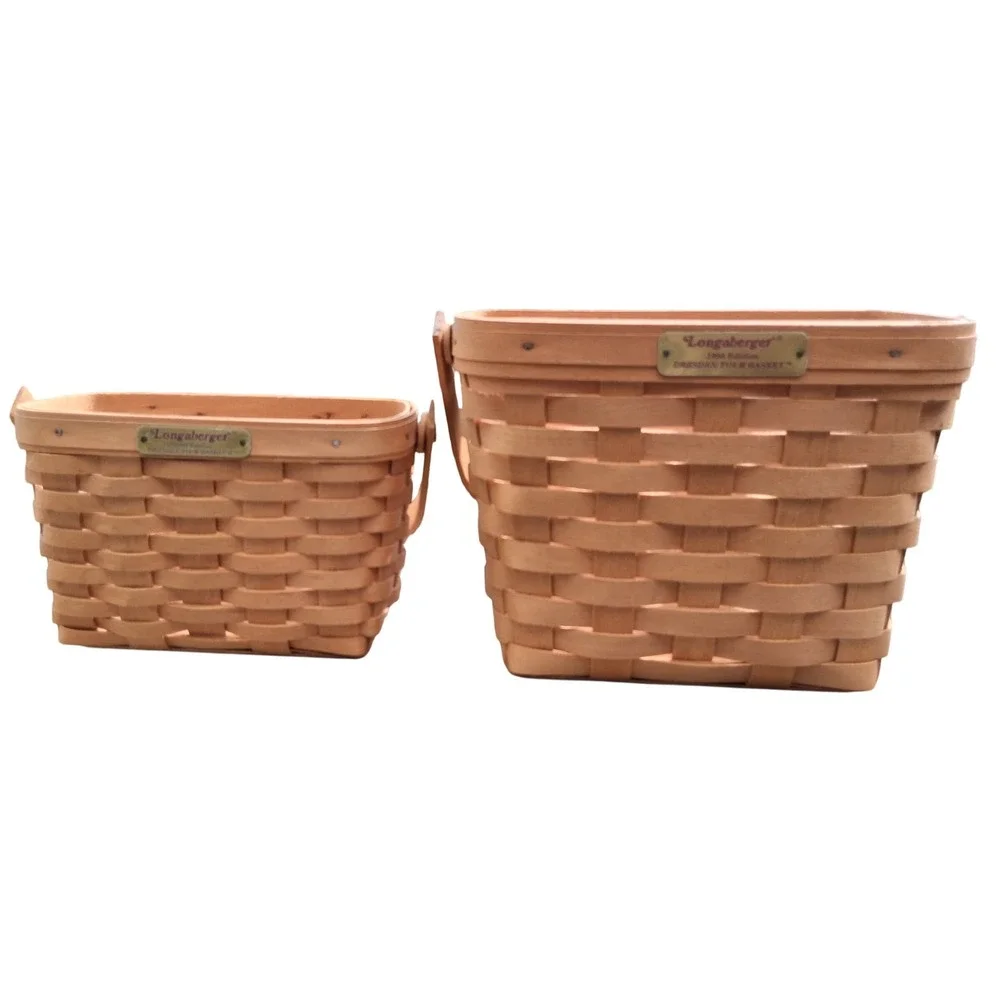 Longaberger 1998 Edition Dresden Tour Basket Set of 2 with Protector